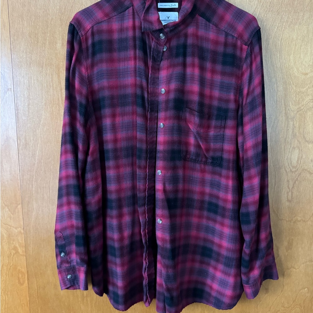 Women's Red Plaid Shirt